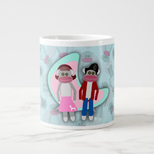 Fifties Sock Hop Sock Affen Jumbo-Tasse