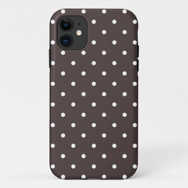 Fifties Style Brown Polka Dot iPhone 5 Fall Case-Mate iPhone Hülle (Rückseite)