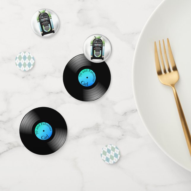 Fifties Thema Retro Personalisiert Confetti Konfetti (Gruppe)