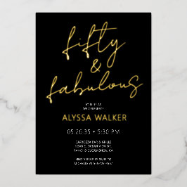 Fifty and Fabulous 50th Birthday Folieneinladung