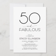 Fifty and Fabulous Minimal 50th Birthday Party