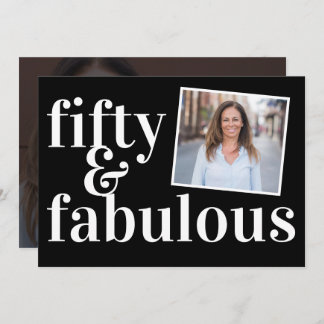 Fifty and Fabulous Photo 50th Birthday Einladung
