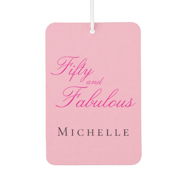 Fifty and Fabulous Photo 50th Birthday Party Autolufterfrischer (Vorderseite)