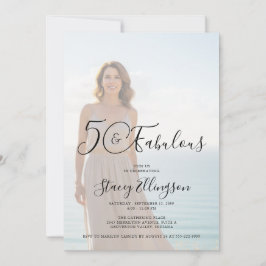 Fifty and Fabulous Photo 50th Birthday Party Einladung