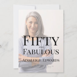 Fifty and Fabulous Photo 50th Birthday Party Einladung