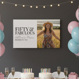 Fifty and Fabulous Photo 50th Birthday  Poster