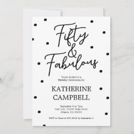 Fifty and Fabulous Script 50th Birthday Einladung