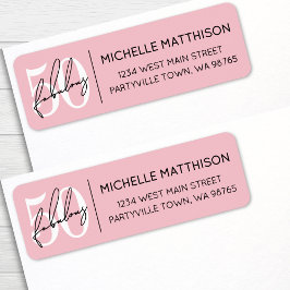 Fifty Blush Pink 50th Birthday Address
