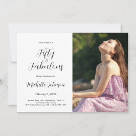 Fifty & Fabulous 50th Birthday Party Einladung