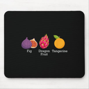 Fig Dragon Fruit Mandarine Fruit Subtile Anti Trum Mousepad