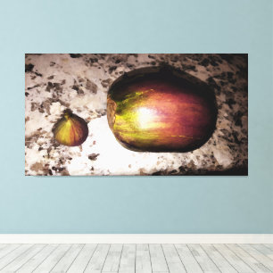 Fig & Eggplant- 60x32 Leinwand Küche Art