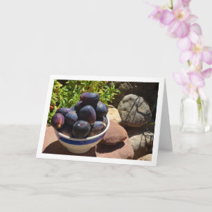 Fig Fruit on Rocks Portrait Karte