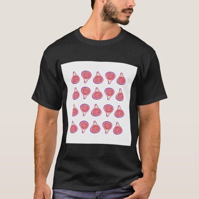 Fig Fruit Zeichnend Küche Nook Druckgeschenk T-Shirt (Vorderseite)