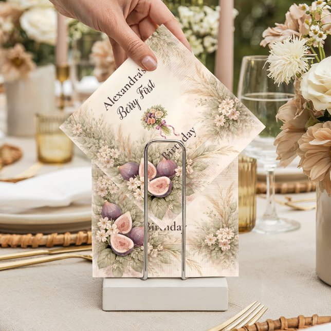 Fig Garden Floral 1. Geburtstag Serviette (Von Creator hochgeladen)