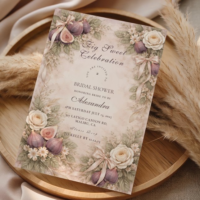 Fig Garden Romance Brautparty Einladung (Von Creator hochgeladen)
