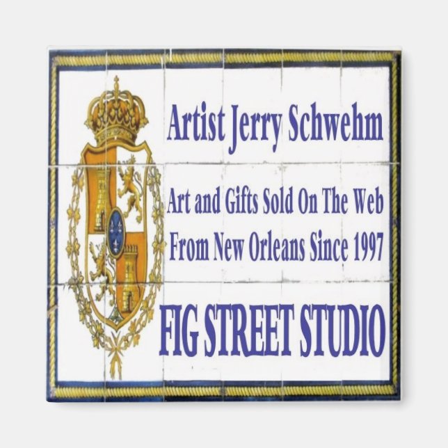 Fig Street Studio Tile Mural Magnet (Vorne)