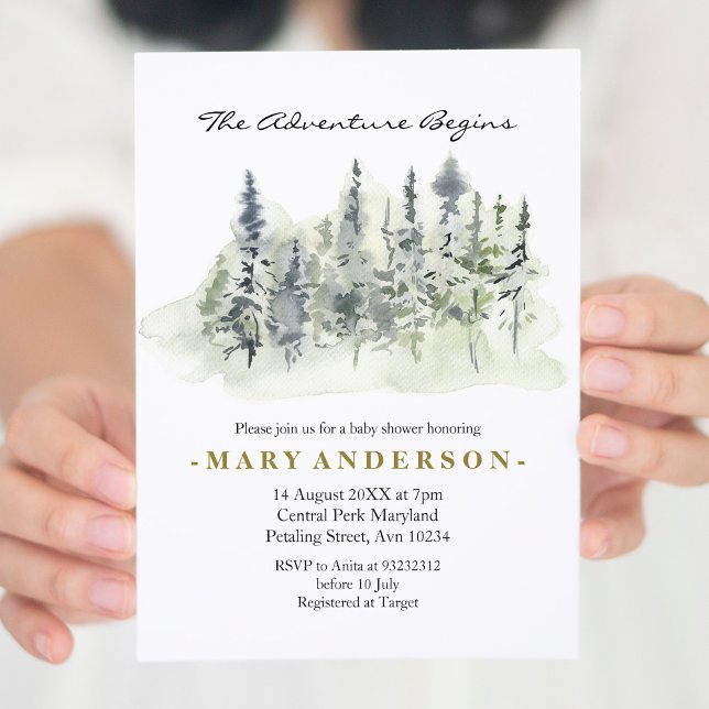 Fig Tree Rustic Boho Forest Babydusche Einladung (Von Creator hochgeladen)