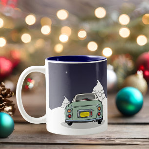 Figages Feiertage Green Figaro Car Zweifarbige Tasse