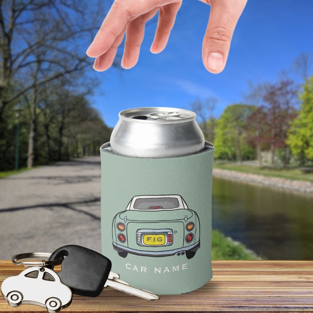 Figarations Emerald Green Figaro Name Can Cooler Dosenkühler (Add your initials and figaro car name. Perfect can cooler for the emerald green figaro owner)