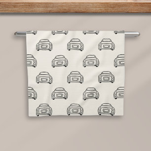 Figarations Figaro Car Pattern Beige Kitchen Towel Geschirrtuch