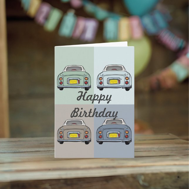 Figarations Figaro Season Car Geburtstagkarte Karte (Happy Birthday to your figaro! Send them this card (or send it to a figgy loving friend))