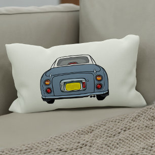 Figarations Lapis Gray Figaro Auto Karierte Silhou Lendenkissen