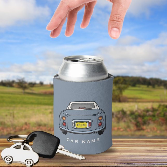 Figarations Lapis Gray Figaro Auto Name Can Cooler Dosenkühler (Add your initials and figaro car name. Perfect can cooler for the lapis grey figaro owner)