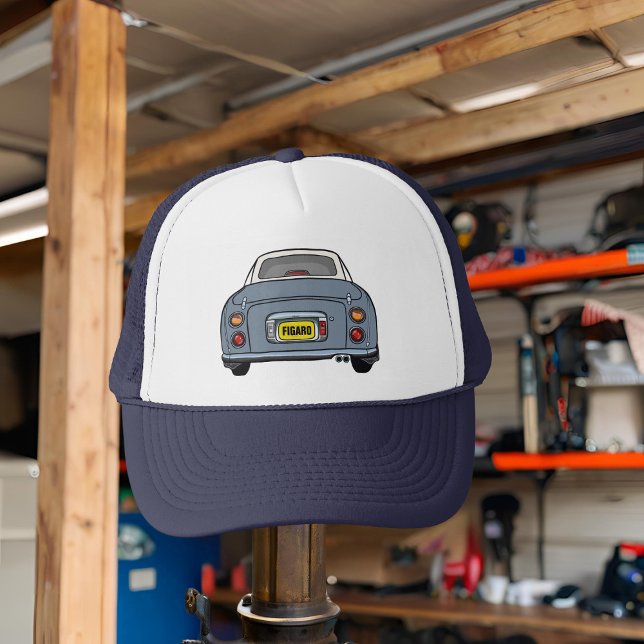 Figarations Lapis Gray Figaro Car Trucker Hat Truckerkappe (Perfect trucker hat for the Lapis Grey Figaro Driver. Add your name or initials)
