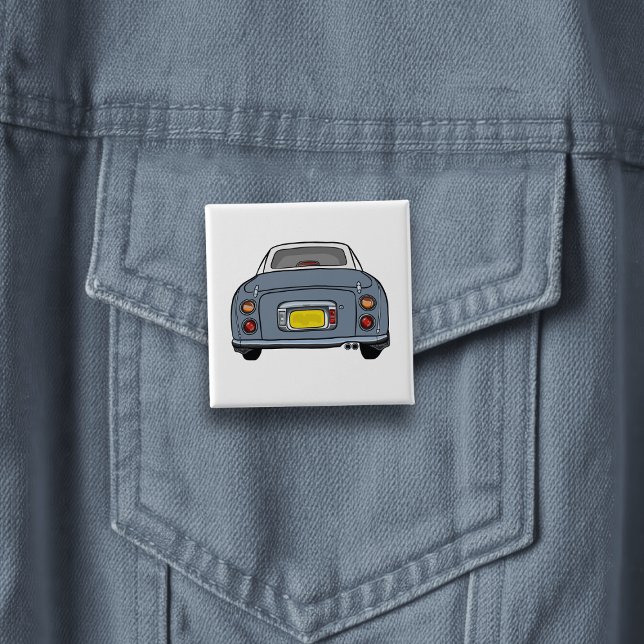 Figarations Lapis Grey Figaro Car Button Abzeichen (A fun badge to pin to yourself)
