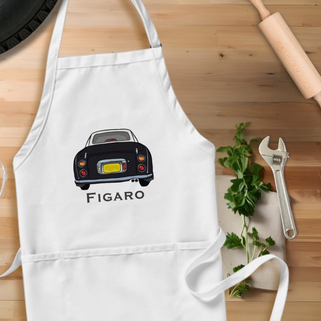 Figarations Name Black Figaro Schürze (A black figaro apron perfect for the kitchen or garage. Add your name!)