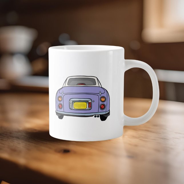 Figarations name Lilac Figaro Car Kaffeetasse (Cute Lilac Figaro Car coffee mug with space for your name or your figgy's)