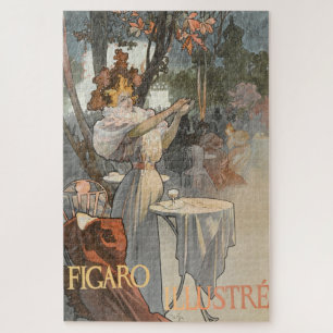 Figaro - Art Nouveau Elegante von Alphonse Mucha Puzzle