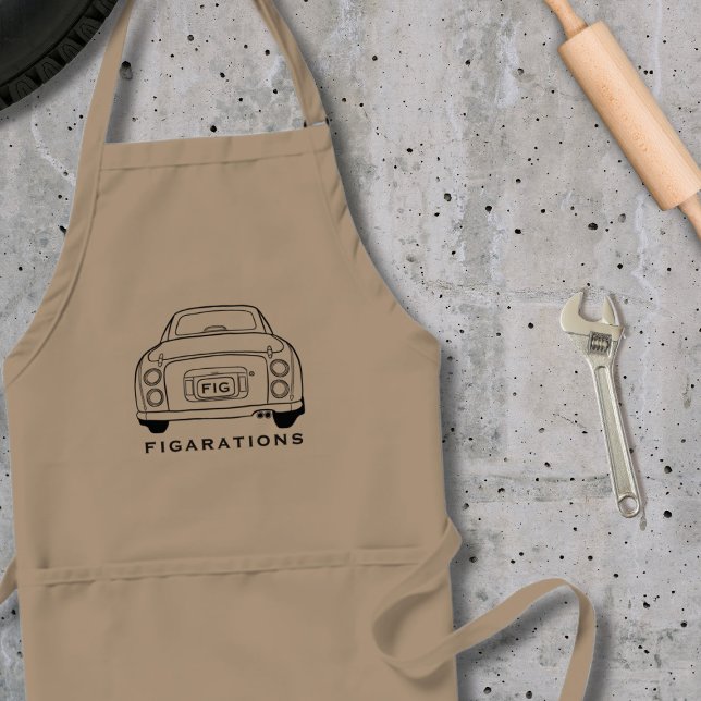 Figaro Autoname Schürze (A figaro apron perfect for the kitchen or garage. Add your name and initials)