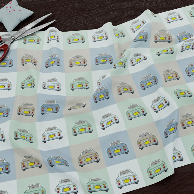 Figaro Car Muster Stoff (Fun figgy fabric just for you)