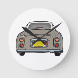 Figaro Car Topaz Mist Garage Clock Runde Wanduhr