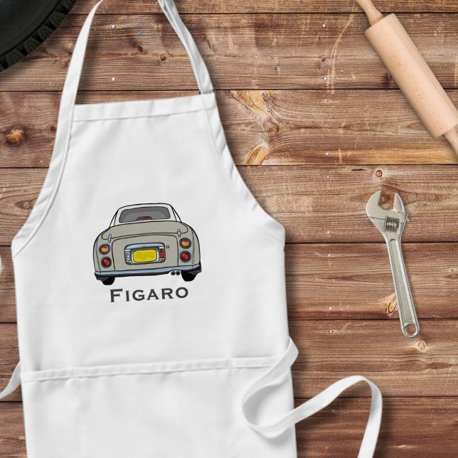 Figaro Car Topaz Schürze von Nebennamen (A topaz mist figaro apron perfect for the kitchen or garage. Add your name!)
