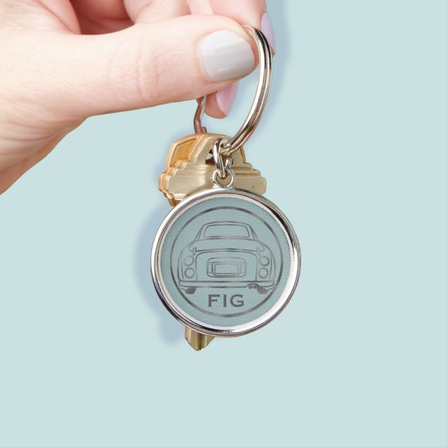 Figaro monogram Car Pale Aqua Schlüsselanhänger (Add your initials! Perfect for you pale aqua figaro car keys)