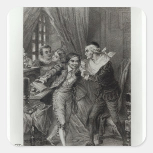 Figaro Quadratischer Aufkleber