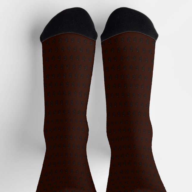 figdewdrops Blinky die Fledermaus dunkelrot-br Soc Socken (Oben)