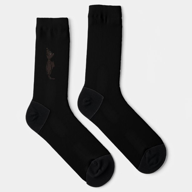 figdewdrops Blinky die Fledermaus schwarze Crew So Socken (Rechts)