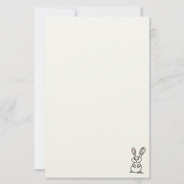 figdewdrops Bunny Stationery Briefpapier (Vorderseite)