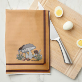 figdewdrops caterpillar mushrm brn kitchen towel geschirrtuch