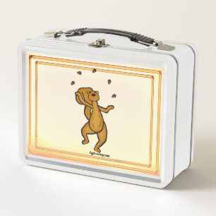 figdewdrops Jonglierendes Eichhörnchen-Lunchbox Metall Brotdose