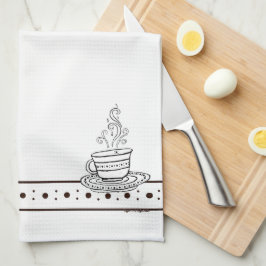 figdewdrops White Relax Cup kitchen towel Geschirrtuch