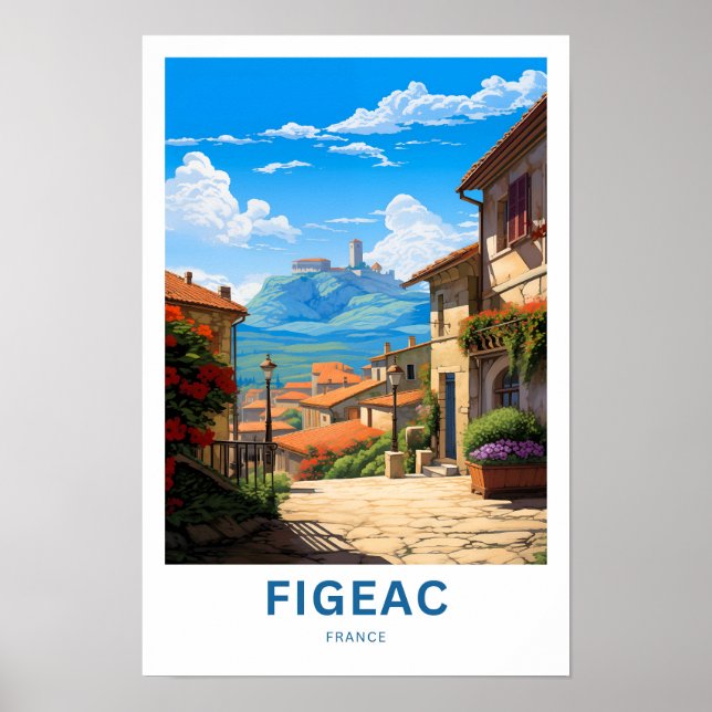 Figeac France Travel Print Poster (Vorne)