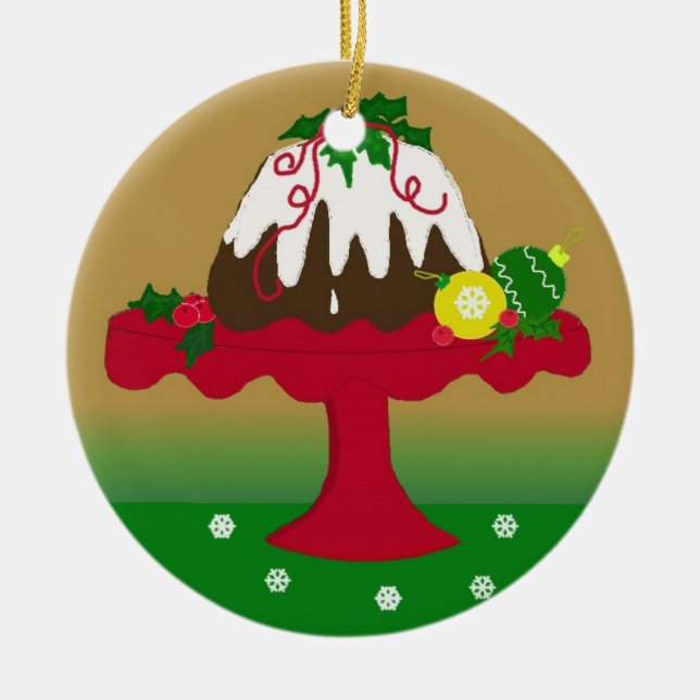 Figgy Pudding Keramikornament (Vorne)