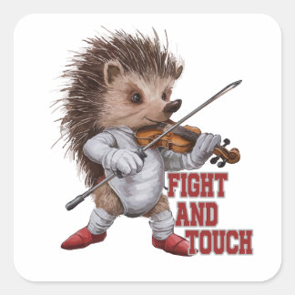 fight and touch quadratischer aufkleber