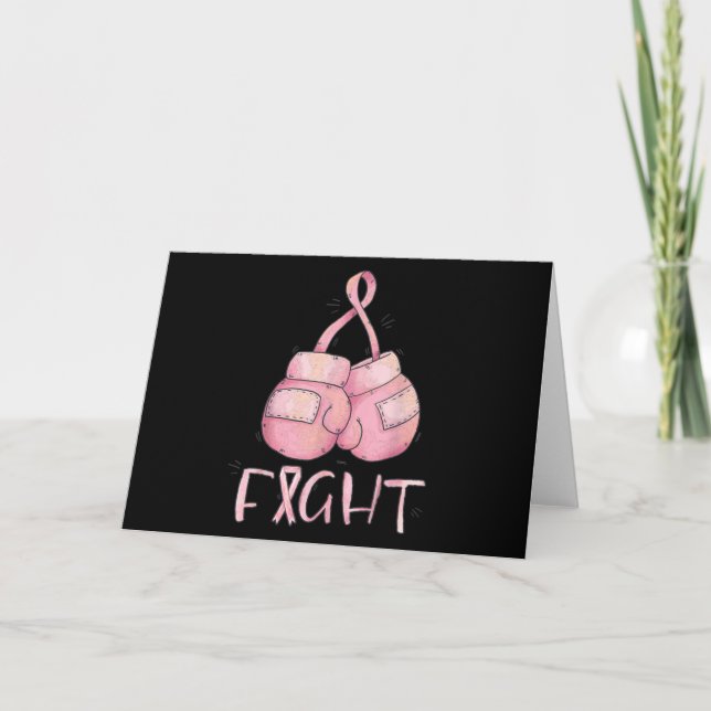 Fight Cancer Survivor Boxing Gloves Breast Cancer Einladung (Vorderseite)