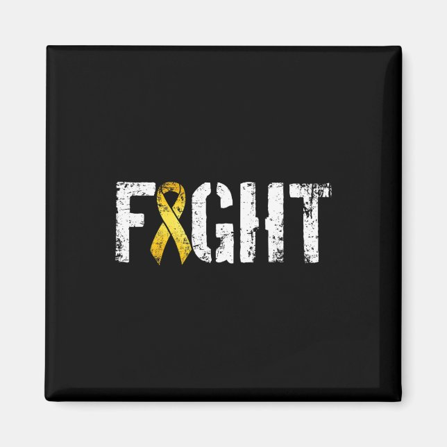 Fight Childhood Cancer Military Style Awareness Ri Magnet (Vorne)