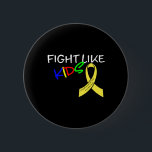 Fight Like Kids Childhood Cancer Awareness Month G Button<br><div class="desc">Fight Like Kids Childhood Cancer Awareness Month Gold Ribbon</div>